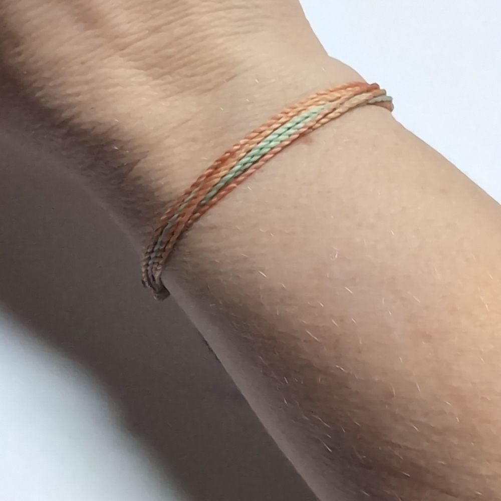462‎ Pura Vida Multicolor Strand Adjustable Slider Bracelet